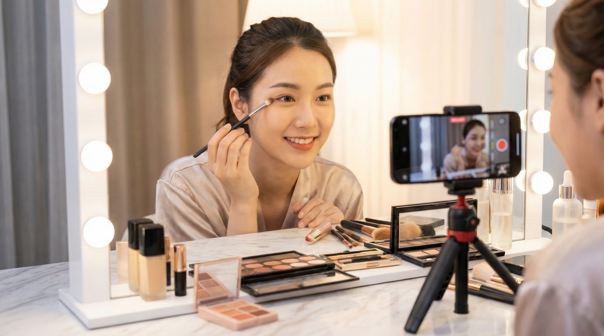 黄色仓库美妆视频教程